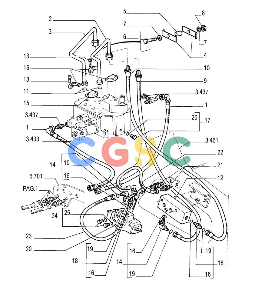 纽荷兰零件查询(FL175) - CRAWLER LOADER (N.A. VERSION) (6/92-) (9.439[02]) - ADDITIONAL HYDRAULIC FUNCTION - OPTIONAL CODE 76035547 New Holland Constructuion