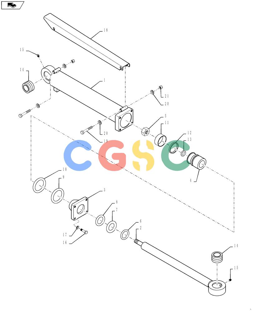 神钢零件查询(ED180) - BLADE RUNNER EXCAVATOR/DOZER ASN YLU0001 (1/99-12/01) (12-030) - DOZER ANGLE CYLINDER ASSY Kobelco