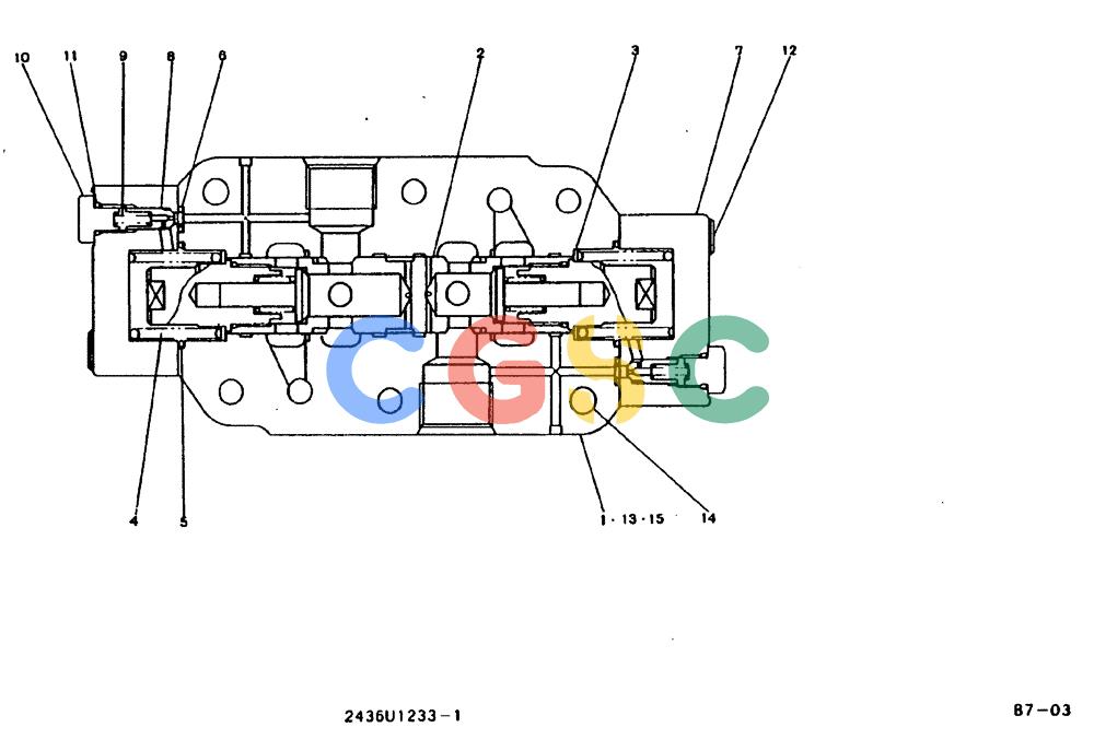 神钢零件查询(MD240BLC) - EXCAVATOR BTW LLU0001 - LLU0300 (1/80-12/06) (11-012) - VALVE ASSY, BRAKE 2436U1233F1 Kobelco