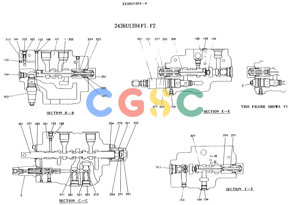 神钢零件查询(K912LC) - MARK II EXCAVATOR ASN YC-0301 (1/88-12/03) (11-016[04]) - VALVE ASSY, CONTROL Kobelco