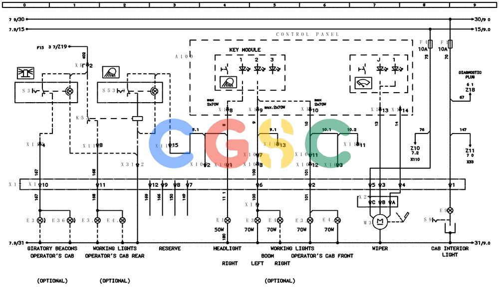 纽荷兰零件查询(EC215) - CRAWLER EXCAVATOR (11/99-) (31.050[008]) - ELECTRICAL COMPON. I.CIRCUIT DIAGRAM New Holland Constructuion