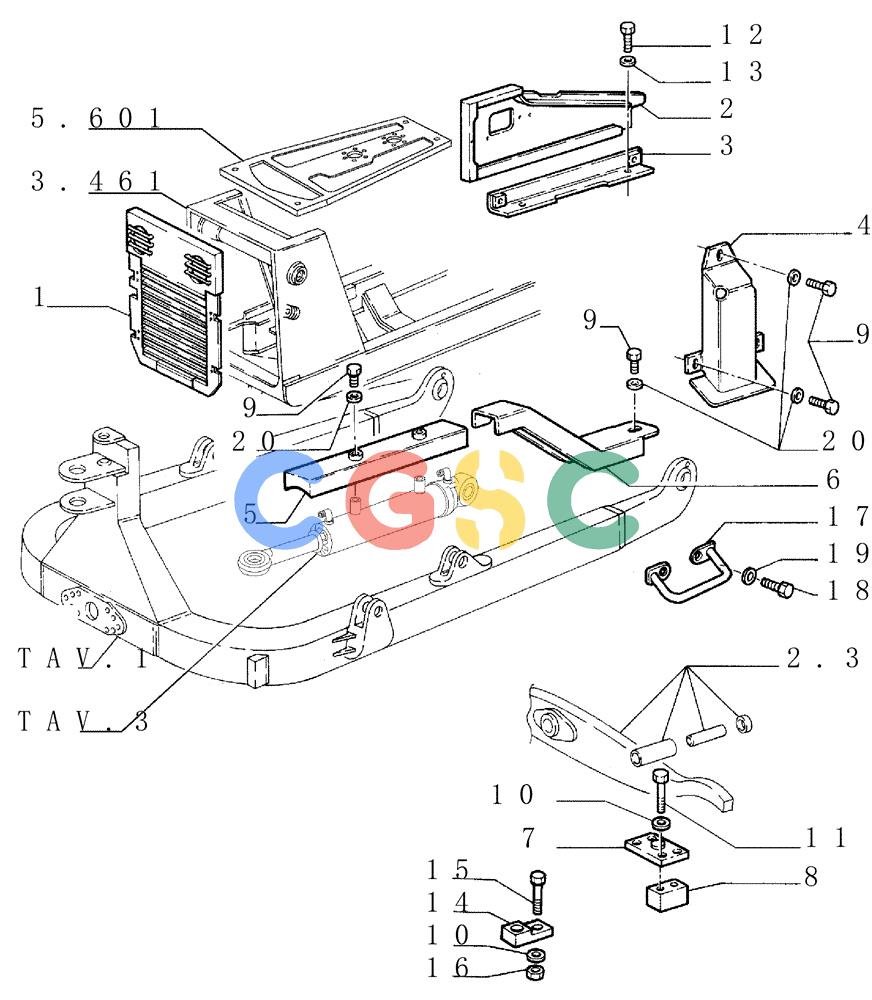 纽荷兰零件查询(FD145) - CRAWLER DOZER (N.A. VERSION) (10/98-) (9.440[07]) - FRONT IMPLEMENT ALL HYDR.- GUARDS - OPTIONAL CODE 76035980 New Holland Constructuion