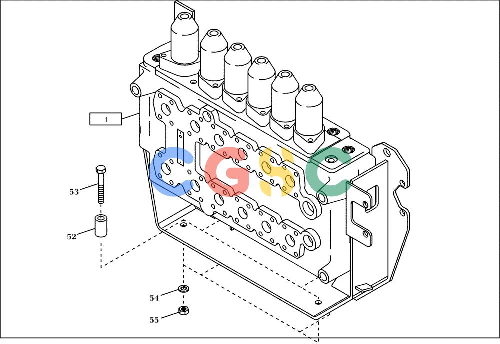 纽荷兰零件查询(EC130) - CRAWLER EXCAVATOR (4/99-) (23.610[003]) - CONTROL BLOCK INSTALL.MATERIAL (S/N 12058-UP) New Holland Constructuion