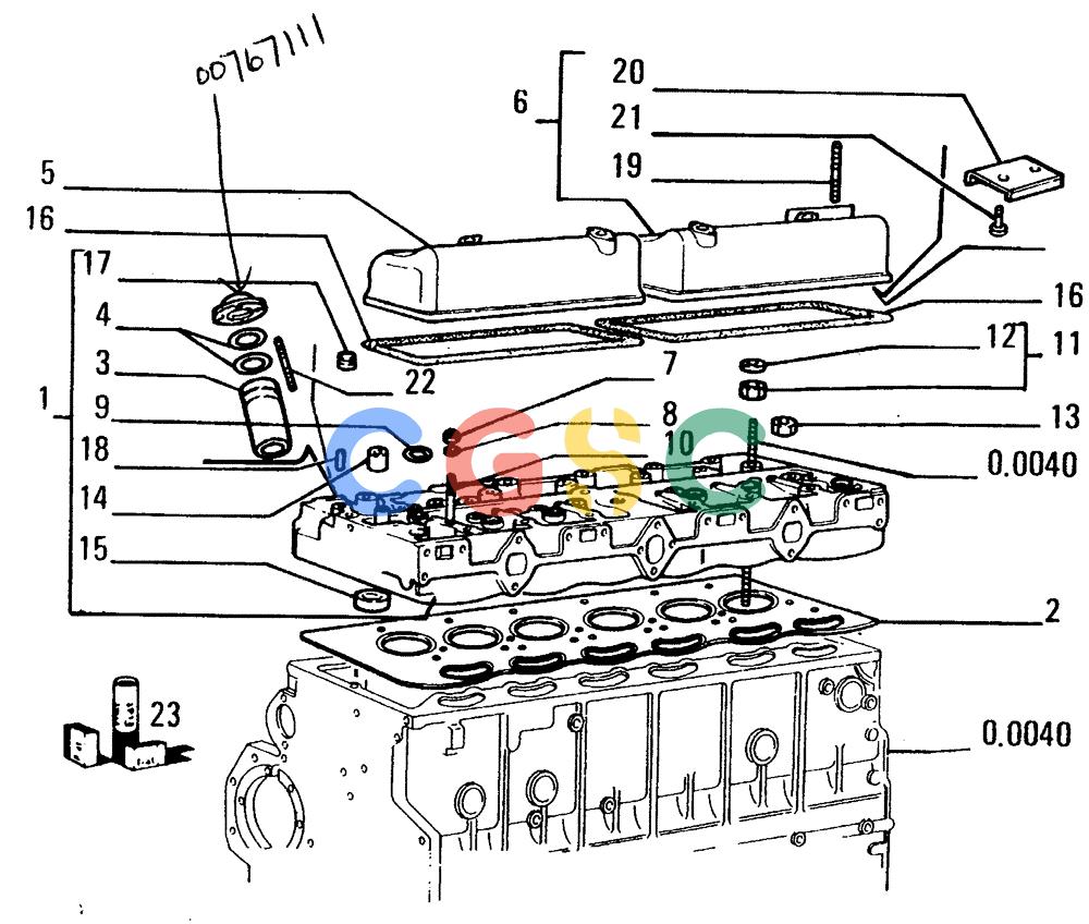 纽荷兰零件查询(FD14E) - CRAWLER DOZER (0.0060[001]) - CYLINDER HEAD New Holland Constructuion