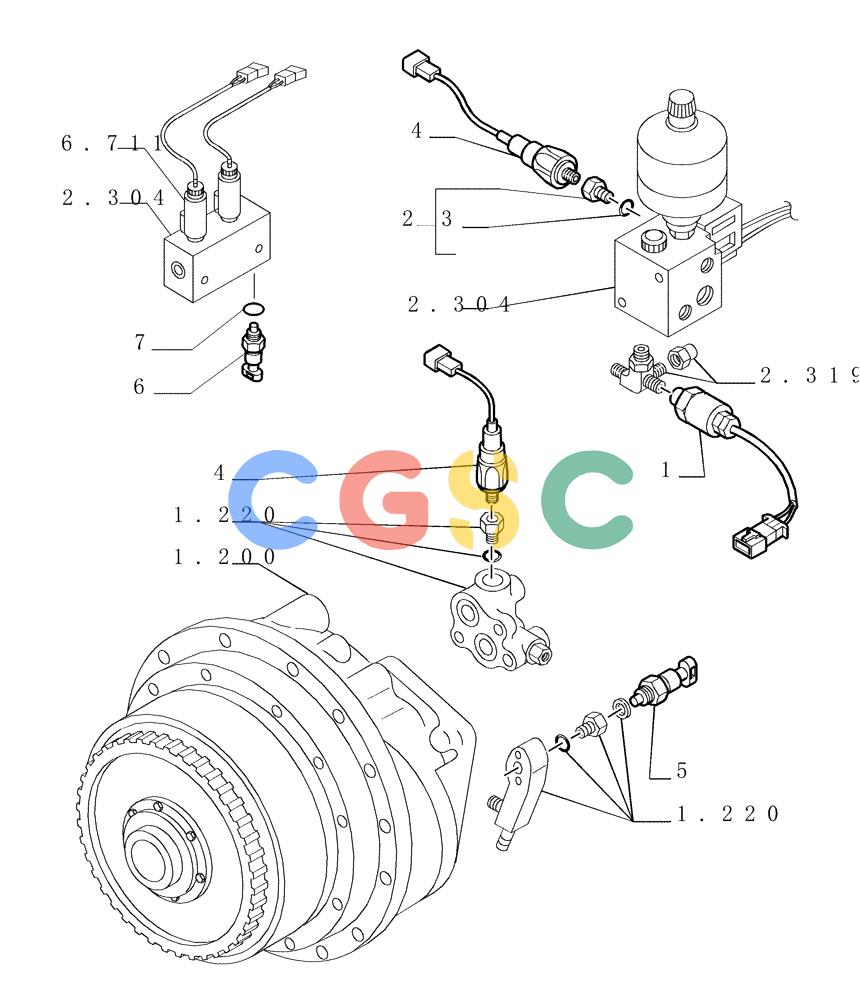纽荷兰零件查询(DC180PS) - CRAWLER DOZER (11/00-) (6.712[05]) - ELECTRIC COMPONENTS New Holland Constructuion