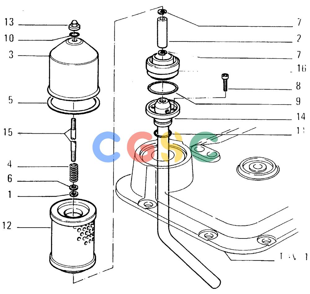 纽荷兰零件查询(FD14E) - CRAWLER DOZER (1.2770[013]) - REAR TRANSMISSION-OIL FILTER New Holland Constructuion