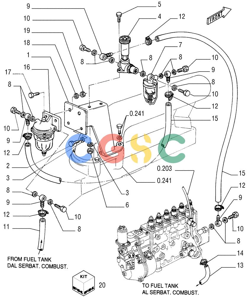 纽荷兰零件查询(FD255) - CRAWLER DOZER (N.A. VERSION) (7/95-) (0.500[03]) - FILTERS - PIPING New Holland Constructuion