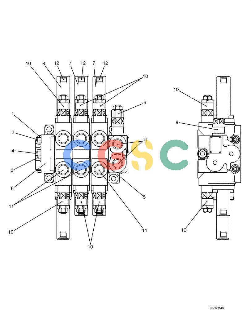 神钢零件查询(ED150) - BLADE RUNNER ACERA SR EXCAVATOR DOZER (TIER 3 ) ASN YL06-01201 (5/08-12/12) (08-02-00[00]) - VALVE ASSEMBLY, CONTROL DOZER (STANDARD) (YY30V00048F1) Kobelco