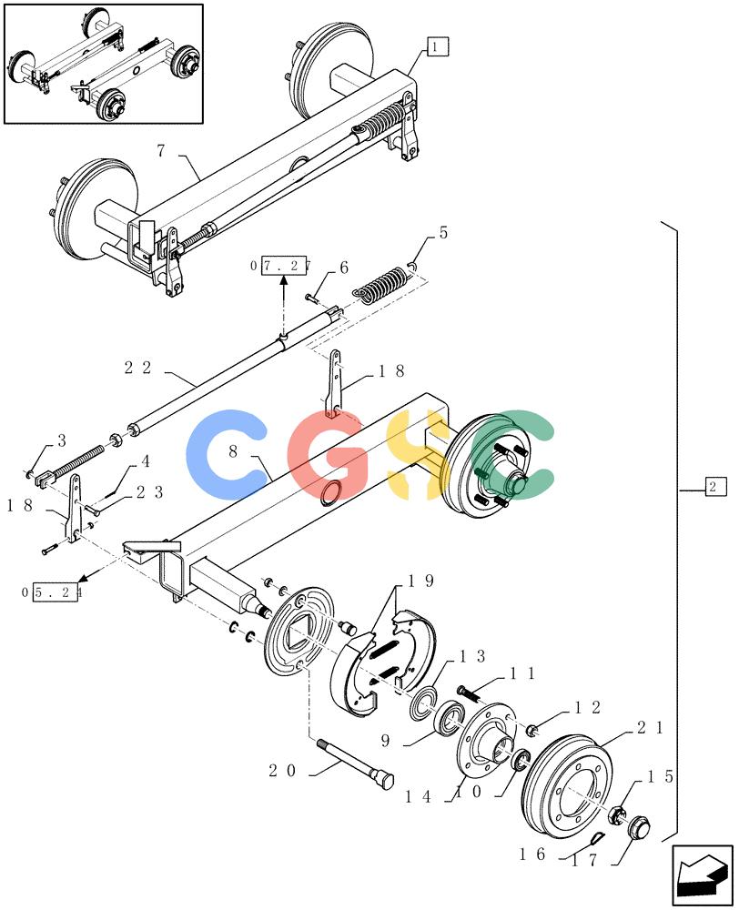凯斯零件查询(RBX341) - SILAGE PACK ROUND BALER (3/03-12/05) (05.23[01]) - BEARING AXLE Case Agriculture
