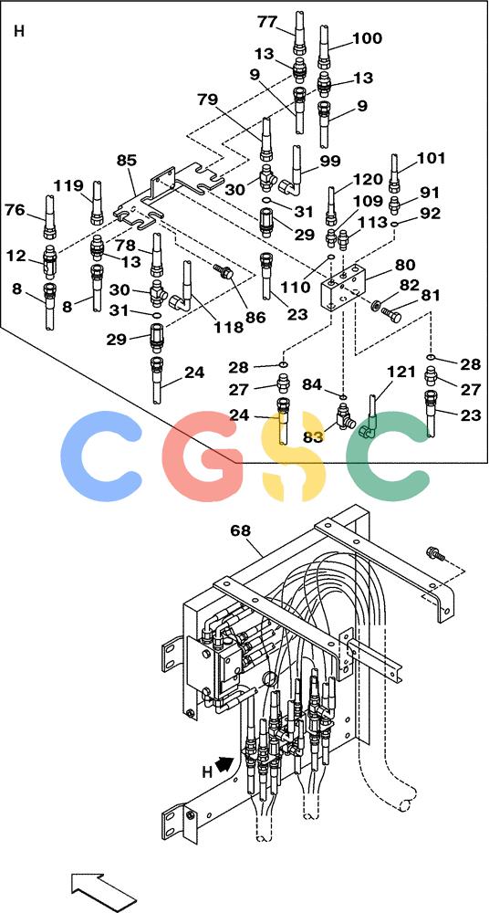 纽荷兰零件查询(E805) - CRAWLER EXCAVATOR (1/05-) (08-055-03[01]) - HYDRAULIC CIRCUIT - PILOT CONTROL LINES WITH LOAD HOLD New Holland Constructuion