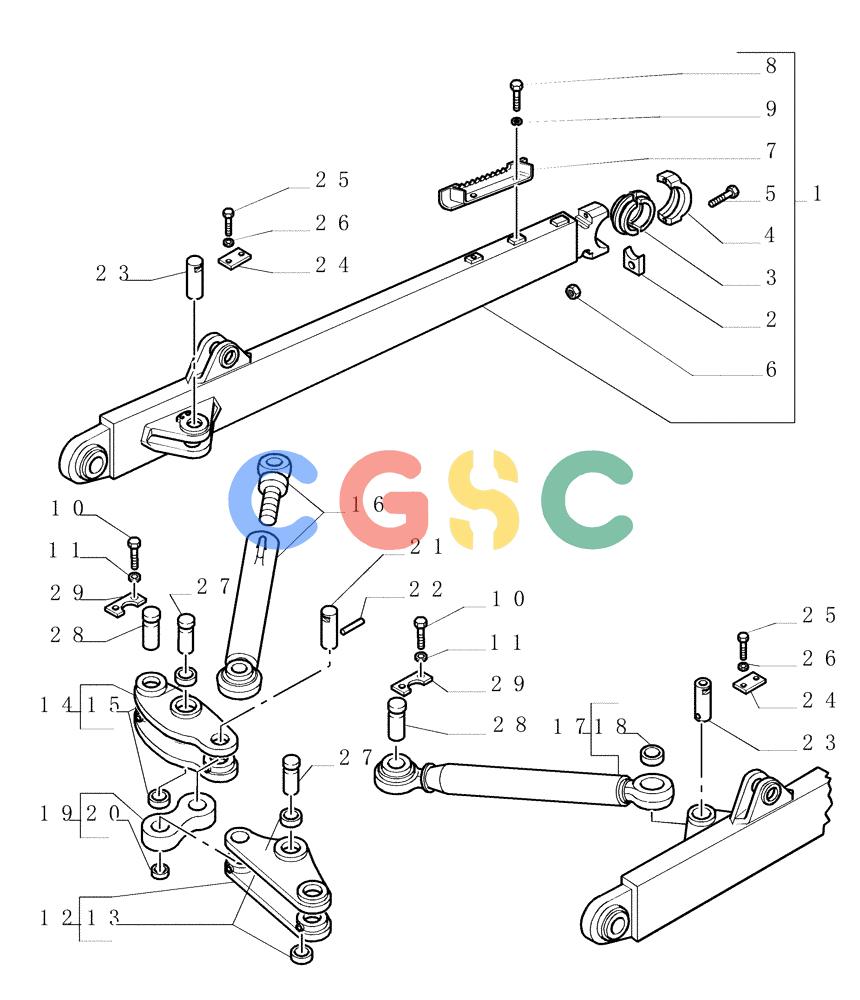 纽荷兰零件查询(DC180PS) - CRAWLER DOZER (11/00-) (9.467[01]) - PUSHBEAMS AND STRUTS (HSU) - VERSION (01-02) - OPTIONAL CODE 76040979 New Holland Constructuion