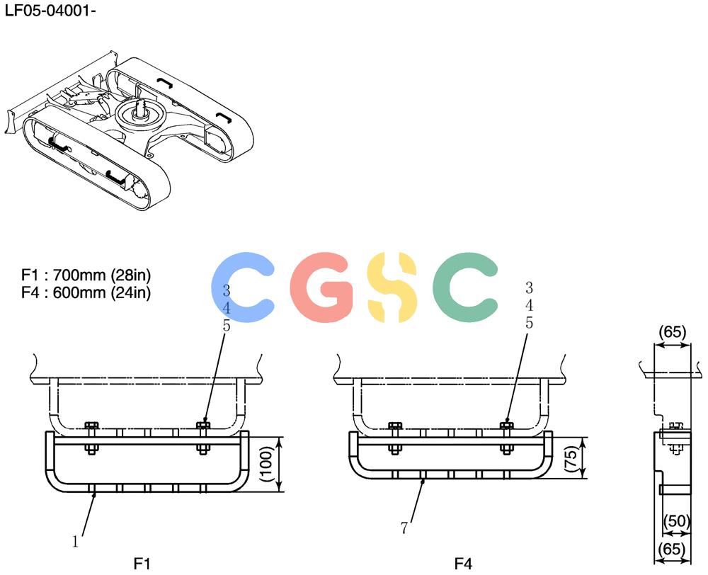 纽荷兰零件查询(E80BMSR) - CRAWLER EXCAVATOR ASN LF05-04001 - (N8TA18060) (423-16-1[1]) - STEP INSTAL (28IN) New Holland Constructuion