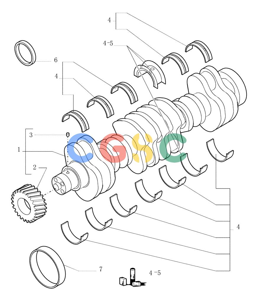 纽荷兰零件查询(DC150PS) - CRAWLER DOZER (0.080[01]) - CRANKSHAFT New Holland Constructuion