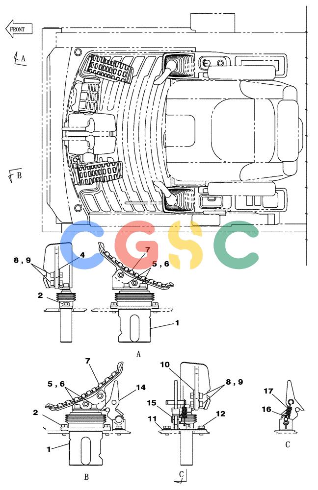 纽荷兰零件查询(E805) - CRAWLER EXCAVATOR TIER 3 (7/06-) (09-024-00[01]) - METERING WHEEL New Holland Constructuion