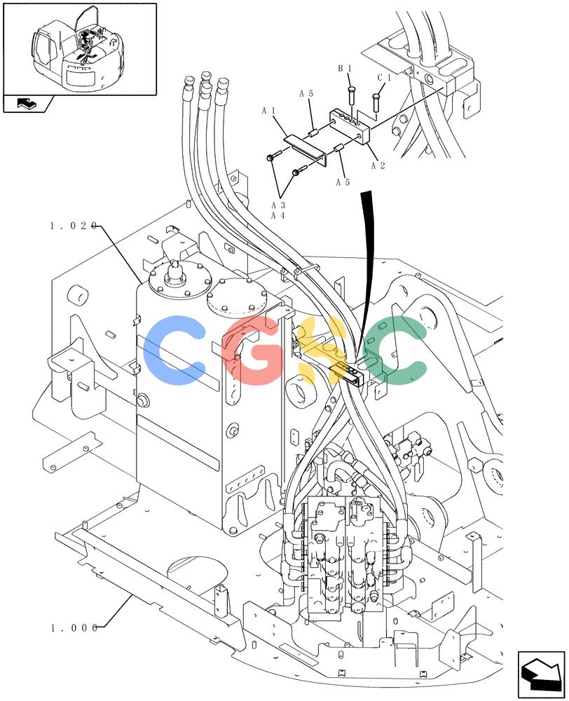 纽荷兰零件查询(E235BSR) - CRAWLER EXCAVATOR (5/07-) (1.050[12]) - PUMP/CONTROL VALVE PIPING New Holland Constructuion