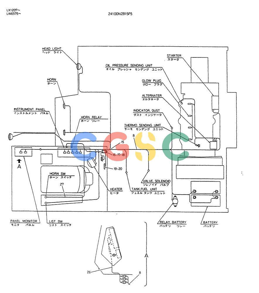 神钢零件查询(K904DL) - EXCAVATOR ASN LX1201 (1/84-12/03) (08-039) - WIRING ASSY, ELEC Kobelco