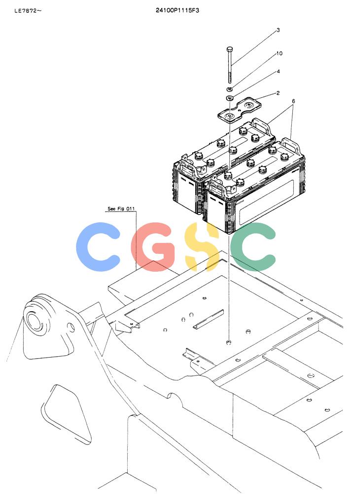 神钢零件查询(K903) - MARK II EXCAVATOR ASN LE7872 (1/88-12/03) (05-025) - BATTERY ASSY (P/N 24100P1115F3) Kobelco