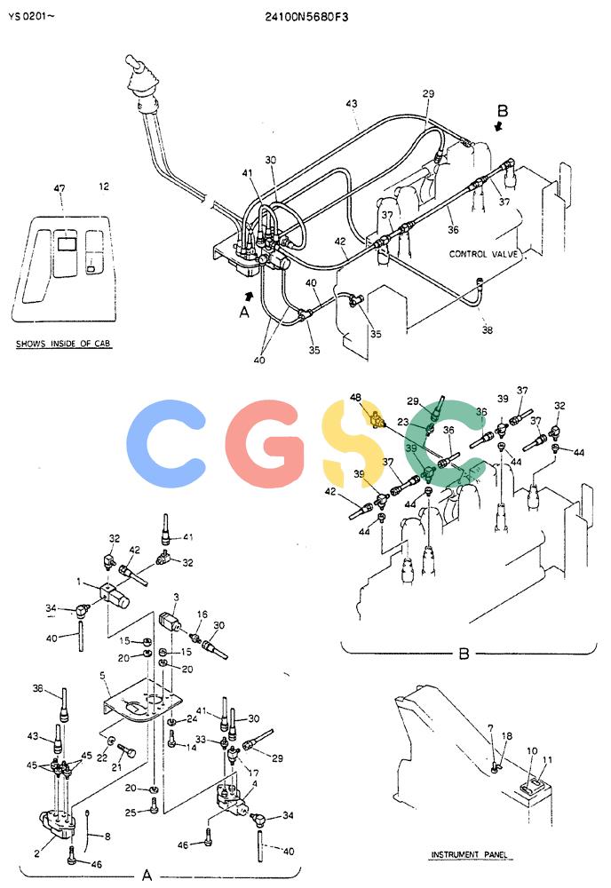 神钢零件查询(MD450BLC) - EXCAVATOR BTW TS0201 - TS0394 (1/80-12/06) (03-003) - REWORK, CONTROL ASSY Kobelco