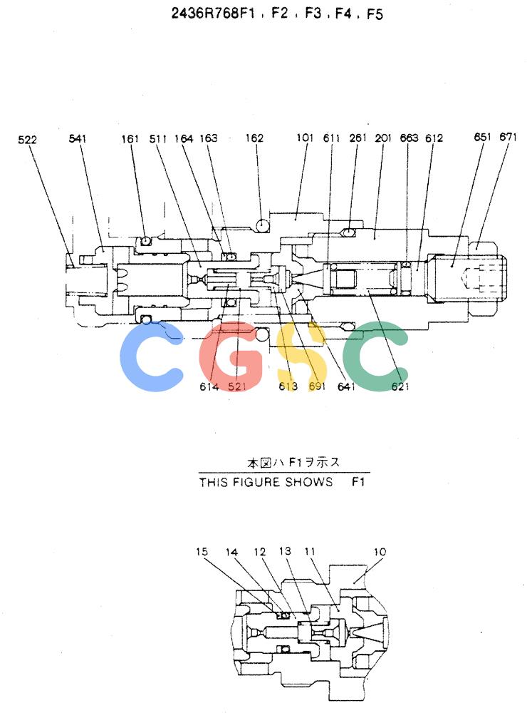 神钢零件查询(MD240C) - EXCAVATOR ASN LLU00601 (1/80-12/06) (12-004) - VALVE ASSY, PORT RELIEF Kobelco