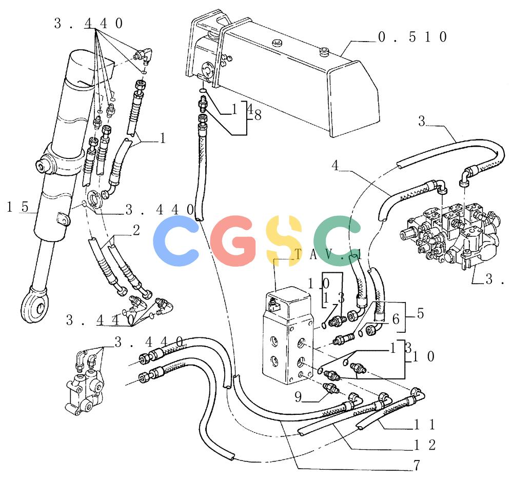 纽荷兰零件查询(FD145) - CRAWLER DOZER (N.A. VERSION) (10/98-) (9.441[03]) - ALL HYDRAULIC VERSION - HYDR. SYSTEM - OPTIONAL CODE 76048220 New Holland Constructuion