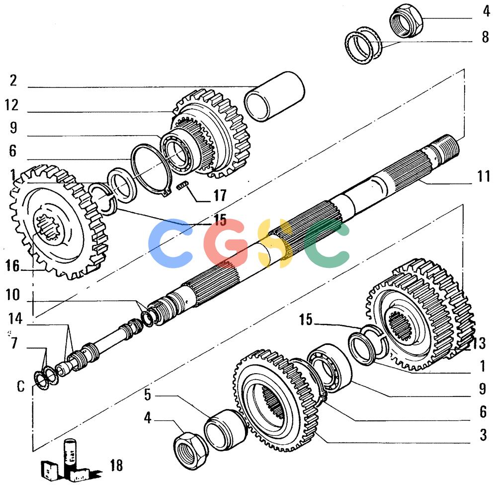 纽荷兰零件查询(FL14E) - CRAWLER LOADER (B2.01[015]) - TRANSMISSION New Holland Constructuion
