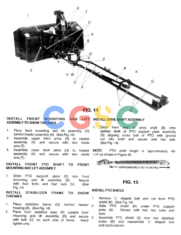 凯斯零件查询(56FTS) - CASE SNOW THROWER (1/86-12/92) (16) - PREPARATION OF SNOW THROWER Case Agriculture