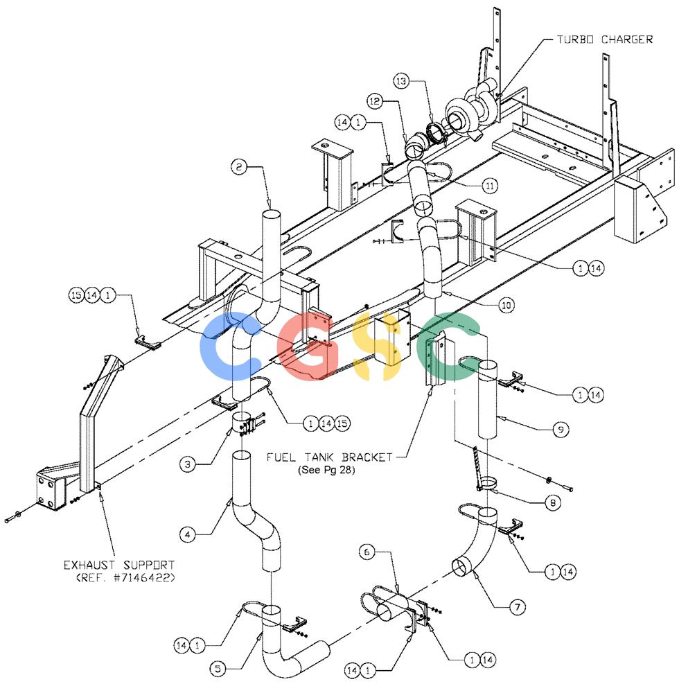 凯斯零件查询(4330) - TITAN FLOATER (6/98-8/99) (02-015) - AIR EXHAUST GROUP Case Agriculture