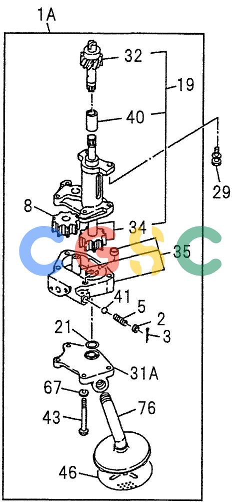 纽荷兰零件查询(E200SRLC) - CRAWLER EXCAVATOR BTW LA04-01506 - LA04-01625 (08-023) - OIL PUMP AND OIL STRAINER New Holland Constructuion