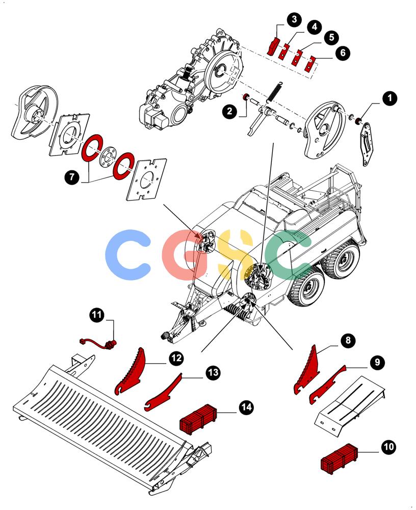 凯斯零件查询(LB433S) - BIG RECTANGULAR BALER (9/08-12/12) (00.00LB024[01]) - MAINTENANCE PARTS, KNIVES, KNIFE DRAWER, SHUTTLE FEEDER AND TRANSMISSION Case Agriculture