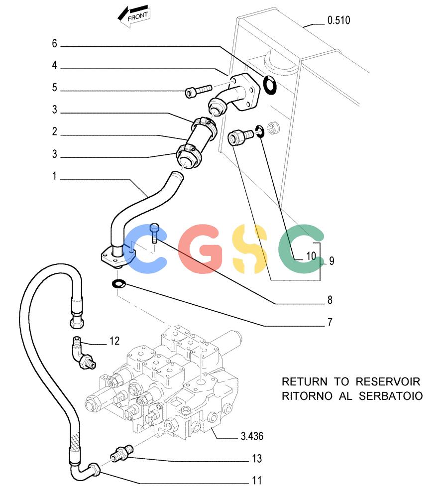 纽荷兰零件查询(FL145) - CRAWLER LOADER (N.A. VERSION) (11/98-) (3.434[03]) - HYDRAULIC SYSTEM PIPING New Holland Constructuion