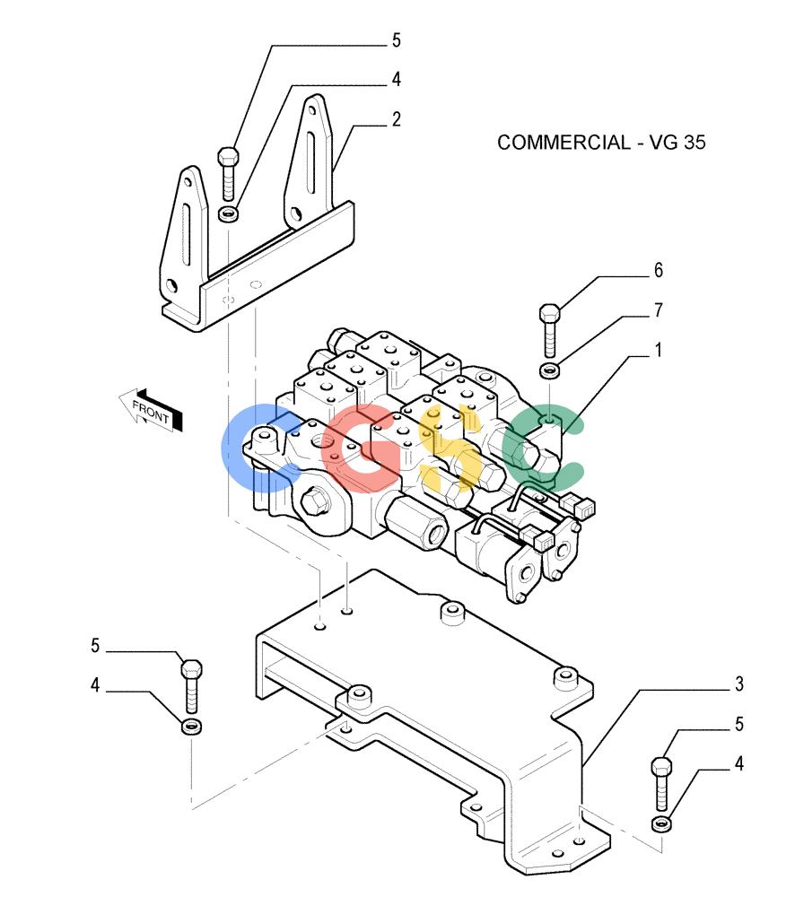 纽荷兰零件查询(FL145) - CRAWLER LOADER (N.A. VERSION) (11/98-) (3.436[01]) - EQUIPMENT CONTROL VALVE New Holland Constructuion