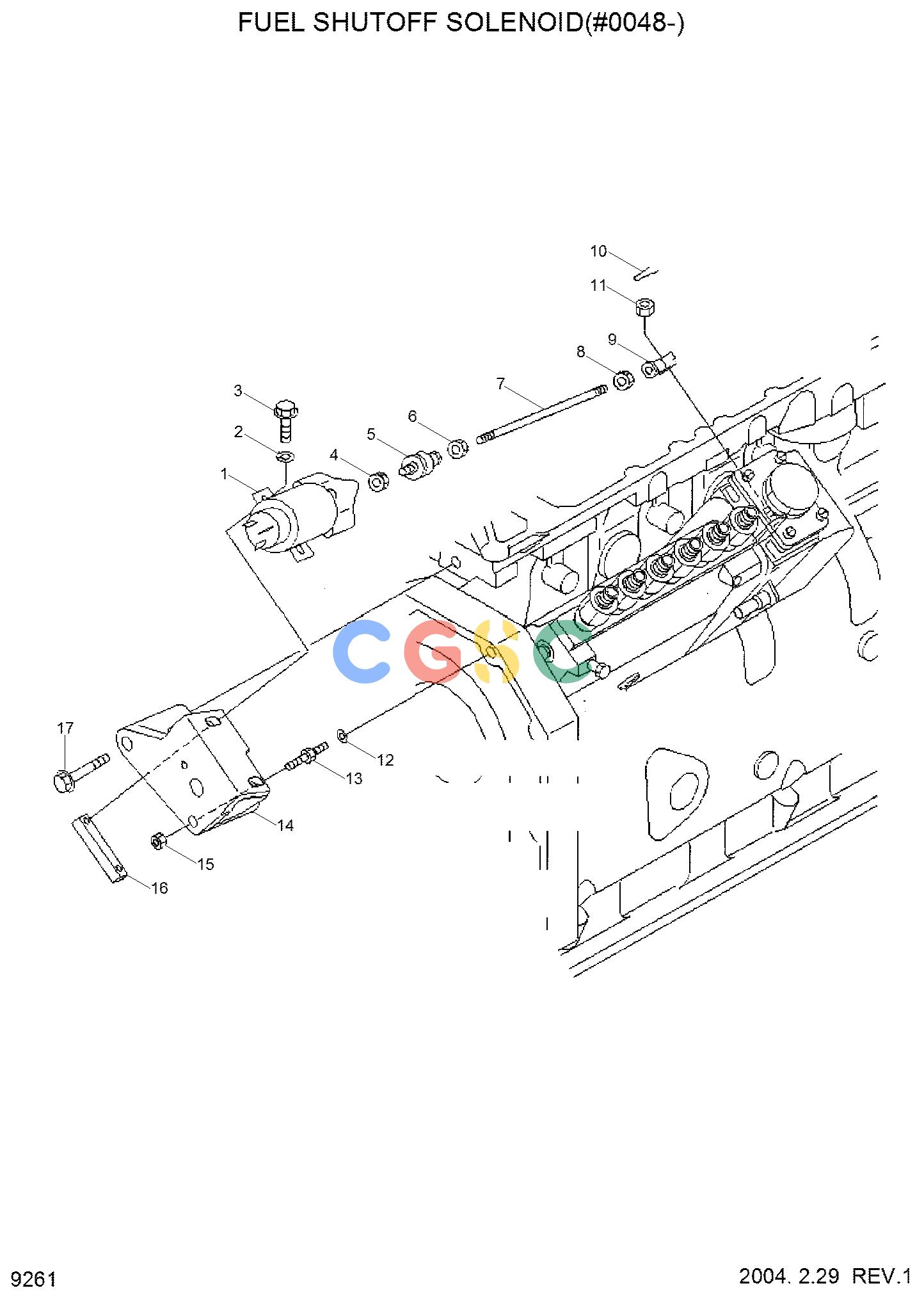 现代零件查询R210NLC-7 FUEL SHUTOFF VALVE(#0048-)EPC Hyundai 