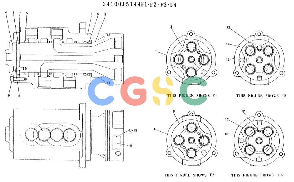 神钢零件查询(K907LC) - MARK II EXCAVATOR ASN YQ0565 (GLOBAL) (1/87-12/03) (11-068) - JOINT ASSY, SWIVEL Kobelco