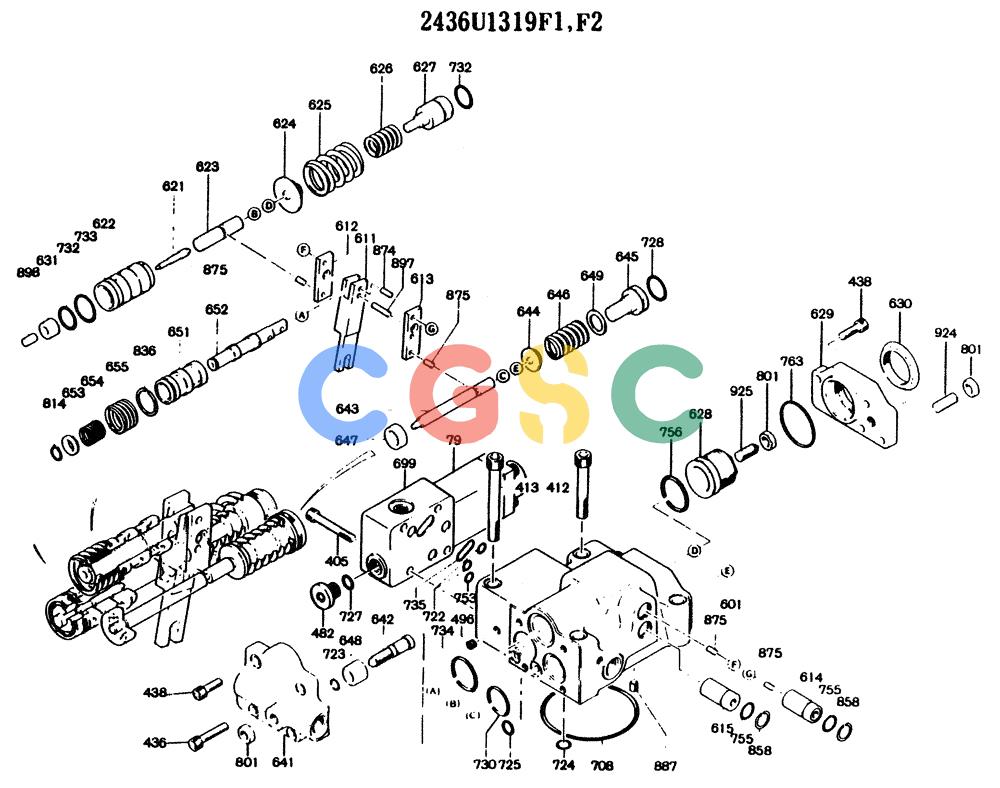 神钢零件查询(K904) - MARK II EXCAVATOR ASN YW1119 (1/88-12/03) (11-038) - REGULATOR ASSY (R) Kobelco