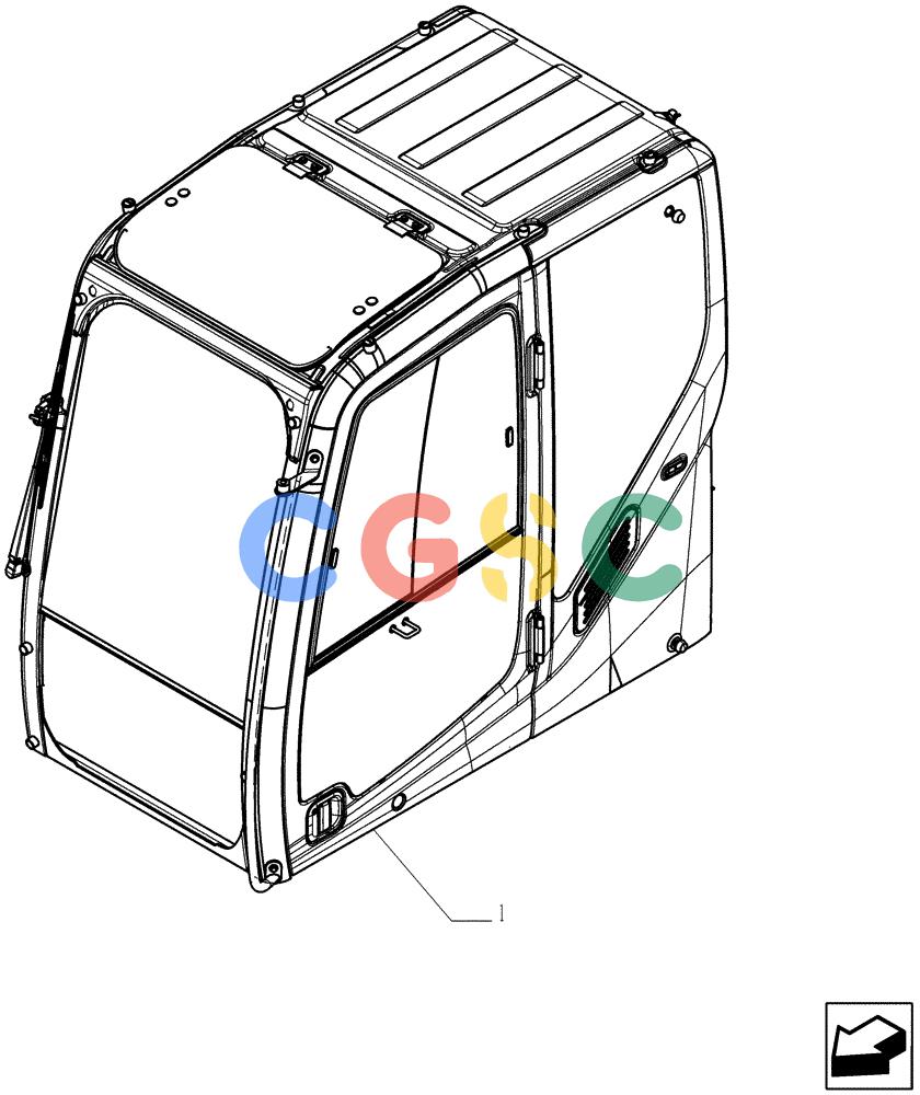 纽荷兰零件查询(E215B) - CRAWLER EXCAVATOR - TIER 3 (ROPS CAB) ASN NBDA21800 (6/13-) (01-064[01]) - CAB ASSY New Holland Constructuion
