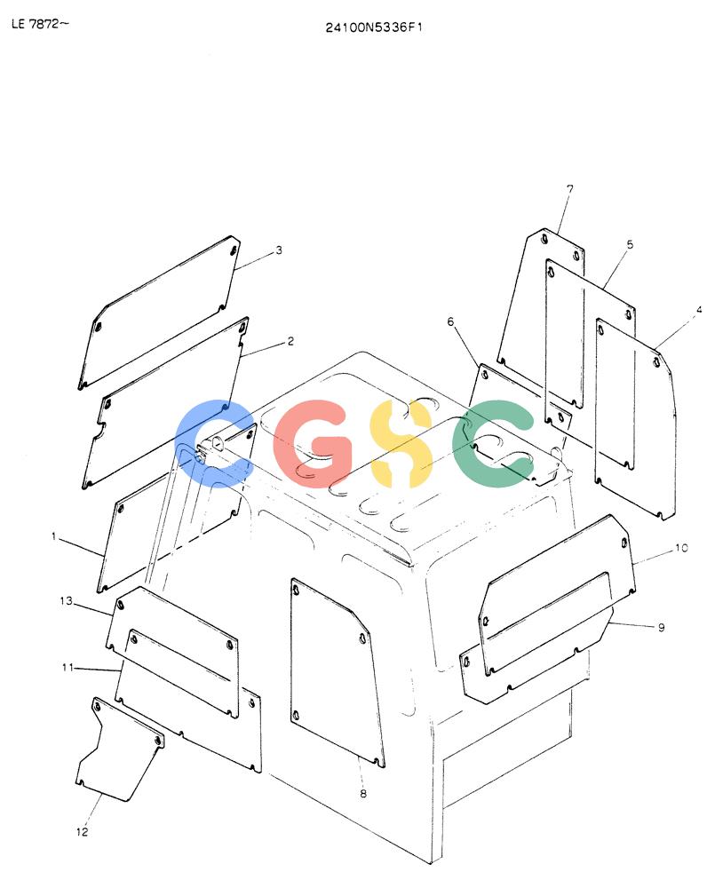 神钢零件查询(K903) - MARK II EXCAVATOR ASN LE7872 (1/88-12/03) (08-002) - GUARD ASSY Kobelco