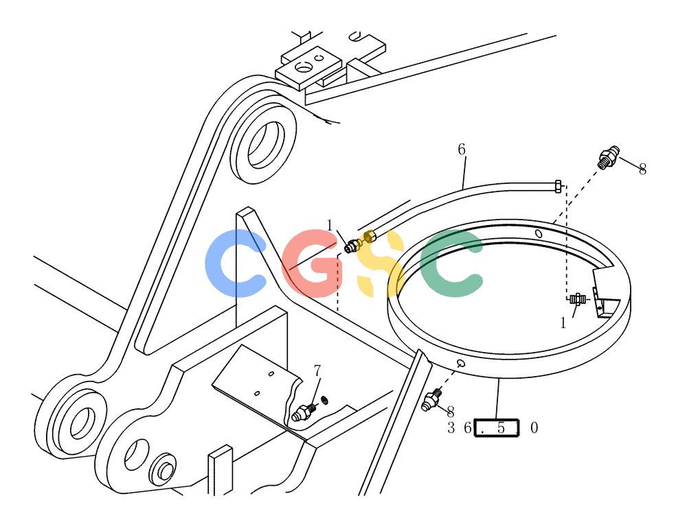 纽荷兰零件查询(EC215) - CRAWLER EXCAVATOR (11/99-) (30.020[001]) - GREASING SYSTEM SWIVEL CONNECTION (S/N 721501-UP) New Holland Constructuion