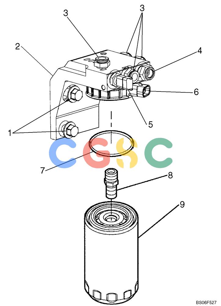 纽荷兰零件查询(D150B) - CRAWLER DOZER TIER 3 (HYDRO) (10/07-) (03-10) - FUEL FILTER New Holland Constructuion