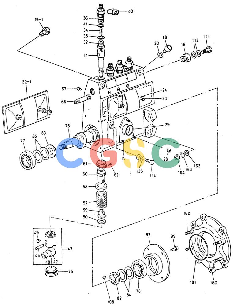神钢零件查询(MD140C) - EXCAVATOR ASN YPU00501 (1/80-12/06) (13-017) - INJECTION PUMP; PROPER (DIESEL KIKI) Kobelco