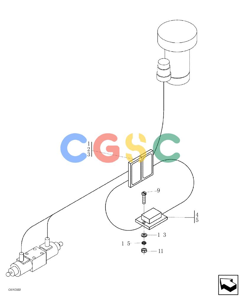纽荷兰零件查询(CV1100) - VIBRATORY ROLLER (7/01-) (04-006-00[01]) - ELECTRICAL CIRCUIT - OPERATOR'S COMPARTMENT TILTING CONTROL AND ENGINE HOOD New Holland Constructuion