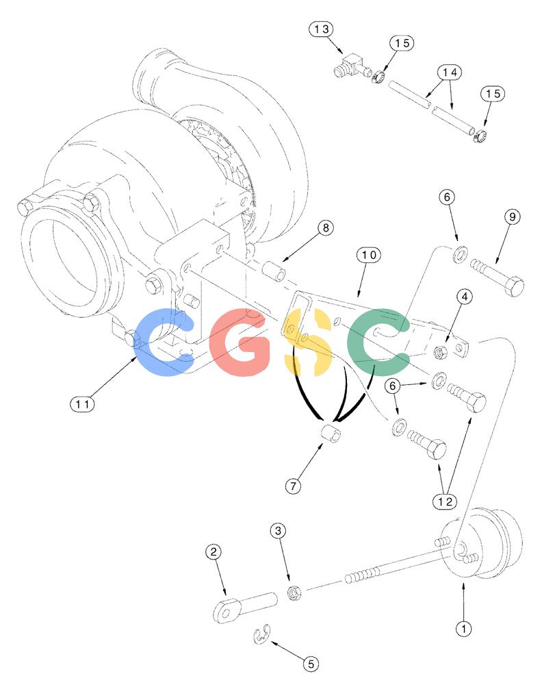 凯斯零件查询(FLX3330B) - FLOATER (12/99-9/02) (02-010) - WASTEGATE ACTUATOR (FLX3300B CASE ENGINE) Case Agriculture