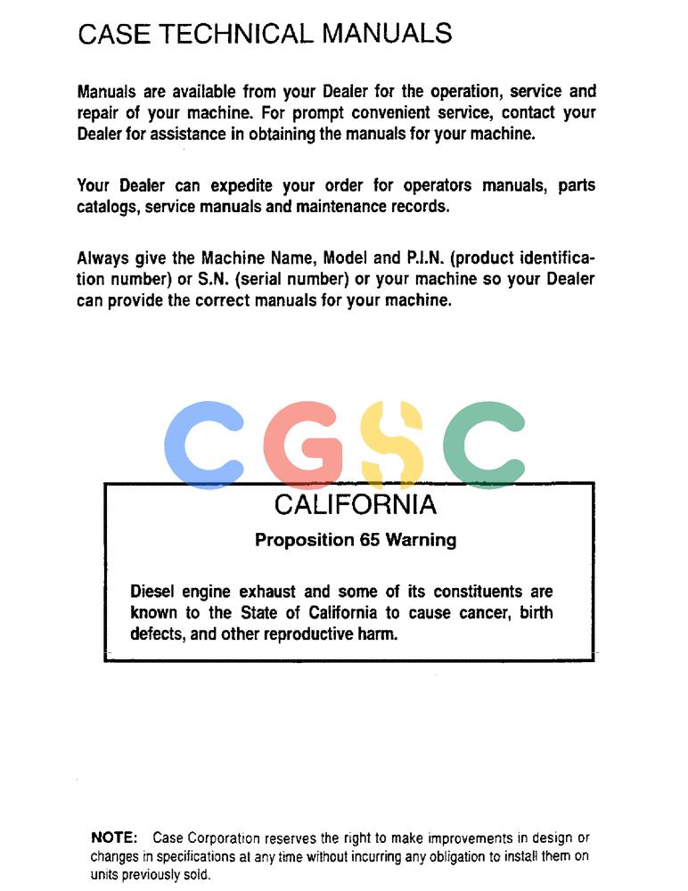 凯斯零件查询(1600) - CONCORD AIR SYSTEM (1/97-12/01) (27) - CASE TECHNICAL MANUALS Case Agriculture