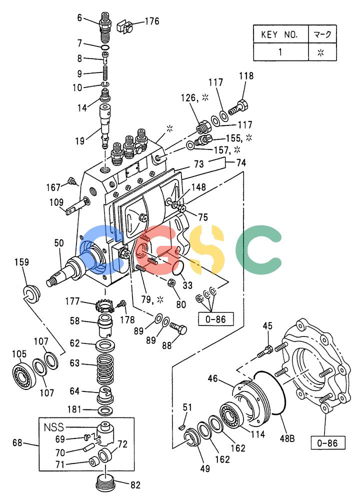 纽荷兰零件查询(E135SR) - CRAWLER EXCAVATOR ASN YY04-06254 (08-028) - INJECTION PUMP New Holland Constructuion