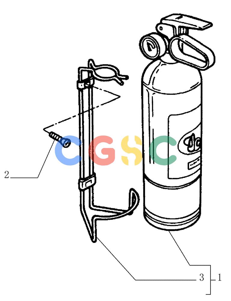 纽荷兰零件查询(FD145) - CRAWLER DOZER (N.A. VERSION) (10/98-) (9.770[01]) - FIRE EXTINGUISHER - OPTIONAL CODE 79088038 New Holland Constructuion