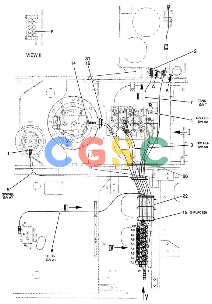 神钢零件查询(SK160LC-6E) - DYNAMIC ACERA EXCAVATOR 08/2004 ASN YM03U0523 (8/04-12/07) (01-030[01]) - CONTROL LINES - VALVE, P/N YM64H00014F1, F2 Kobelco