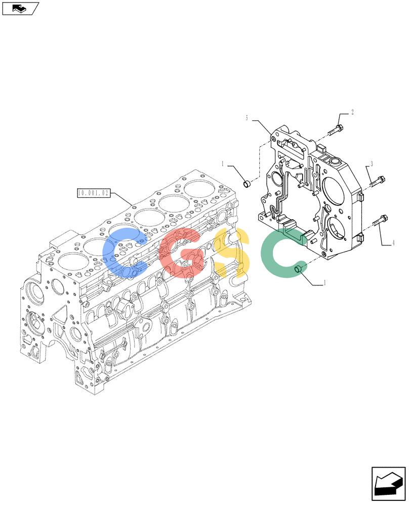 神钢零件查询(F4HFE613V A003) - ENGINE 5801366314 - 84169139 (9/10-) (10.106.03) - CRANKCASE COVERS (504350260) Kobelco