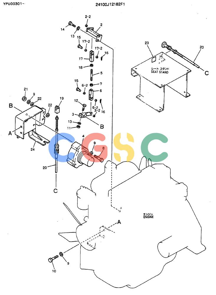 神钢零件查询(MD140C) - EXCAVATOR BTW YPU0301 - YPU0500 (1/80-12/06) (05-007) - CONTROL ASSY, ENGINE Kobelco