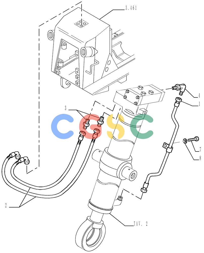 纽荷兰零件查询(DC150LT) - CRAWLER DOZER (6/00-) (9.465[03]) - BULLDOZER - STRAIGHT MOLDBOARD (HS) - OPTIONAL CODE 76054845 New Holland Constructuion