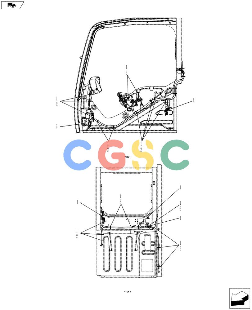 纽荷兰零件查询(E80BMSR) - COMPACT CRAWLER EXCAVATOR ASN LF06-04501 (NBTA18037) (01-087[02]) - HARNESS ASSEMBLY, CAB New Holland Constructuion