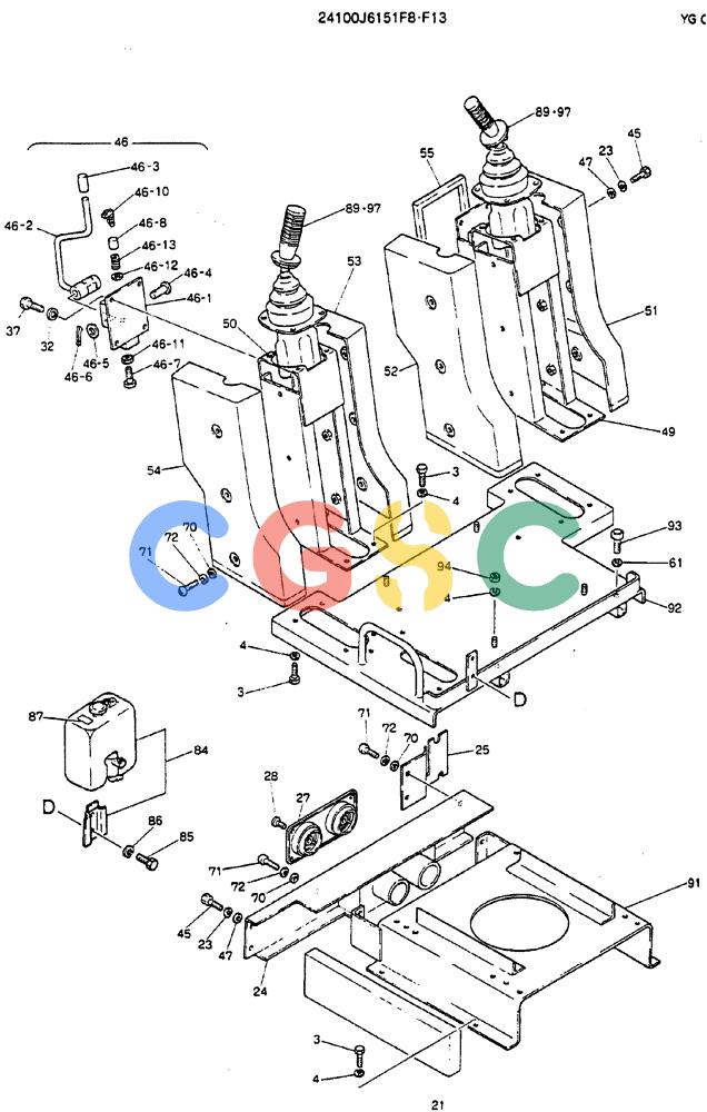 神钢零件查询(MD180LC) - EXCAVATOR ASN YG0647 (1/80-12/06) (03-001[02]) - CONTROL ASSY Kobelco